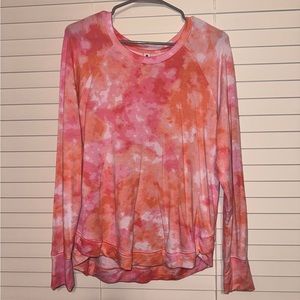 pink/orange athleta sweatshirt